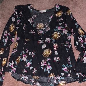3/$30 NWOT Floral Babydoll Blouse